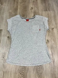 Nike Shirt Damen Medium Grau Tasche Polyester Bio Baumwolle Sport Freizeit T-Shirt - Bild 1 von 9
