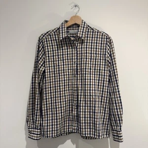 Men’s Vintage Aquascutum House Check Shirt Size Small 38’” Long Sleeve Button Up - Picture 1 of 10