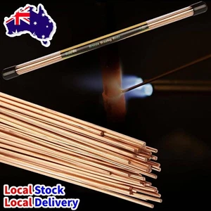 BLUEFIRE 1/2 lb 9pcs Bare Bronze Brazing Rods Low Fume Copper Brazing Alloys Rod - Picture 1 of 9