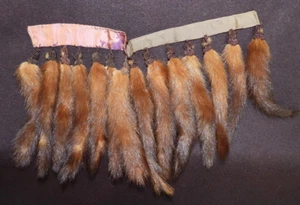 Vintage 40er Jahre 14 Nerz Pelz Schwanz Quasten mit Druckknöpfen für Stola - Bild 1 von 7