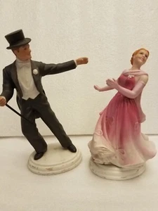 Avon Fred Astair Ginger Rogers Statuen neu geklebt gebrochener Stock. - Bild 1 von 4