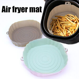 Air Fryer Silicone Pot Basket Nonstick Fork Reusable Oven Tray