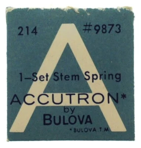 NEW Bulova Accutron 214 Watch Part 9873 Set Stem Spring NOS Genuine Repair - Picture 1 of 2