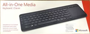 Microsoft All-In-One Media Wireless French Keyboard Track Pad Model 1632 1496 - Picture 1 of 4