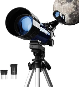 36070 Telescope for Astronomy with Phone Adapter Adjustable Tripod 3X Barlow Len - Picture 1 of 9