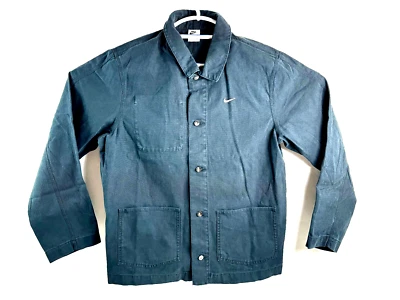 Chaqueta Abrigo Nike Life Sin Forro Tareas Negro/Blanco Para Hombre Talla Grande DQ5184-010 Foto 1 de 4