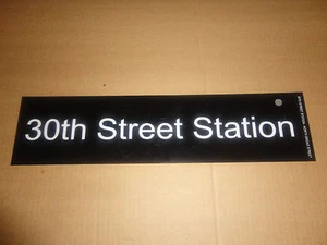 Septa Philadelphia North Broad/30th Street Station Eisenbahn U-Bahn Schild im Ruhestand  - Bild 1 von 2