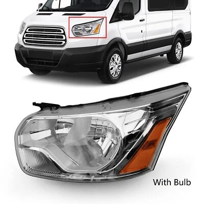 For 2014-2024 Ford Transit 150 250 350 Headlight w/Bulb Driver Left Side - Image 1 of 4