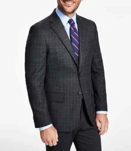 Tommy Hilfiger Cappotto Sportivo Uomo Moderno Vestibilità Plaid, Oliva/Marrone, Tg-36R - Foto 1 di 8
