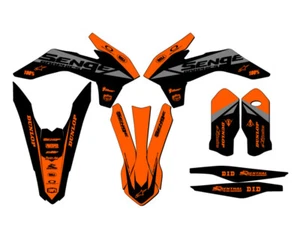 2015-2016 EXC BINARY Orange Senge Graphics Kit Compatible with KTM - Picture 1 of 10