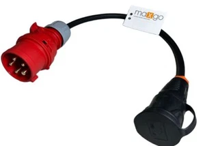 Adapter CEE Stecker 5-polig 16A Starkstrom auf Schuko Kupplung IP44 3G2,5mm 0,5m - Bild 1 von 8
