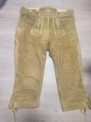 Angermaier Lederhose Kniebund Größe 94 Grün - Bild 1 von 3