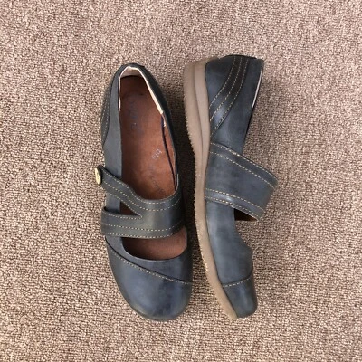 boc black leather mary jane comfort shoes 7M leather loafer - Image 1 of 4