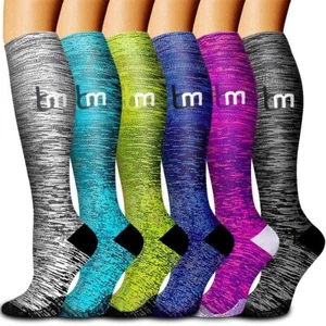 Halloween Compression Socks for Women & Men-6 Pairs 20-30mmhg Support Running... - Picture 1 of 7