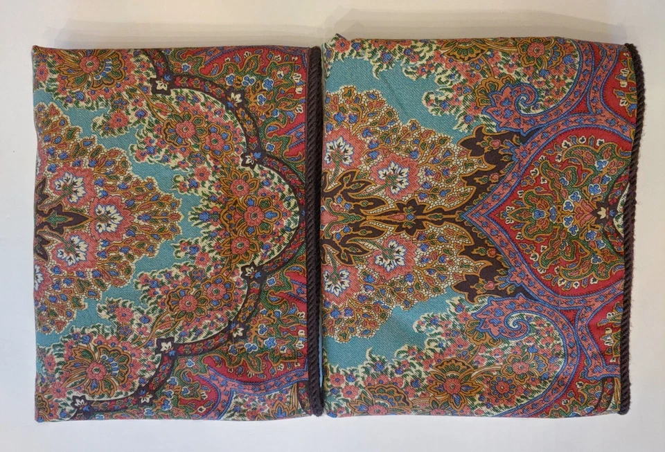 Ralph Lauren "Emerson Paisley" Marrón Cordón Euro Continental - 2 Fundas Foto 1 de 4