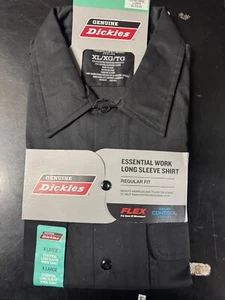 Camisa de manga larga Dickies Essential Work para hombre, negra - Imagen 1 de 6