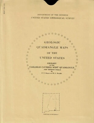 USGS Geologic Map: Carlsbad Caverns West Quadrangle, New Mexico-Texas - Image 1 of 2