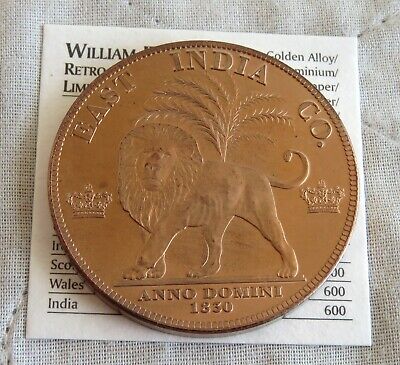 EAST INDIA COMPANY WILLIAM IIII 1830 COPPER PROOF PATTERN CROWN  - Coa • 10.85€