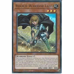 Rookie Warrior Lady GFP2-EN043 1ª Edición Ultra Raro: Juego de Cartas Coleccionables YuGiOh - Imagen 1 de 3