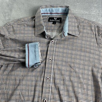 ButterCloth Shirt Mens Large Check Long Sleeve Button Down - Image 1 of 4