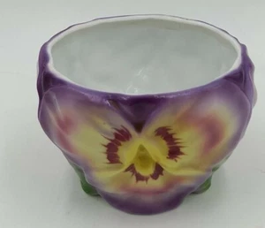 Royal Bayreuth Style Marked Bavaria Purple Pansy Jam Jar NO LID - Picture 1 of 9