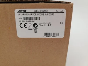 Pelco IME31-E-BASE 3MP Base  Sarix Enhanced Environmental 3-9mm Dome Camera - Picture 1 of 4