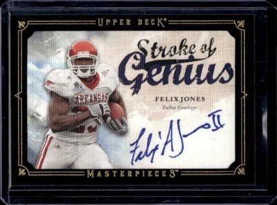 2008 Upper Deck Masterpieces Felix Jones Stroke of Genius Auto RC #SOG35 Cowboys - Image 1 of 2