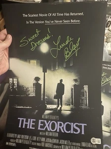Póster de Linda Blair Exorcista 12x18 con foto firmada por BAS certificada por Beckett - Imagen 1 de 3