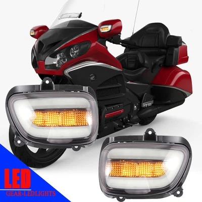 Luces LED de giro delanteras aptas para Honda Goldwing 1800 GL1800 2001-2017 2016 Foto 1 de 4
