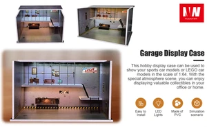 Diorama 1/64 Diecast Garage Model 3 LED Modes Model Car Scene Display Case Toy - Picture 1 of 36