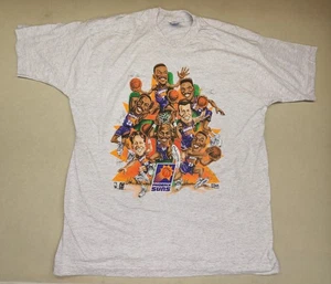 Vintage Phoenix Suns Caricature T-Shirt Barkley Arizona Lottery Salem Hoop De... - Picture 1 of 11