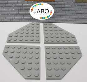 (D12) LEGO 4x 6106 Corner Plate Plates 6x6 Vintage Light Grey 4482 6079 7151 6090