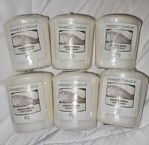 Yankee Candle ANGELS WINGS Scented Votive Mini Candle Home Fragrance White LOT - Picture 1 of 2