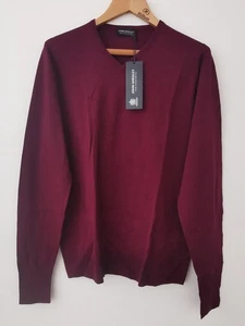 BNWT John Smedley Grape Jam Wool Jumper Size Large * NEW * Made In Great Britain - Picture 1 of 9