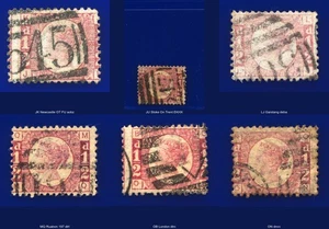 1870 SG49 1/2d Rosenteller 5 Positionen JK-ON fein gebraucht - gut gebraucht Auswahl 6 kbte - Bild 1 von 9