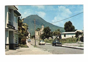 Vintage Postcard 1968 Street scene in Charleston, with Methodist Church. Nevis. - Bild 1 von 2
