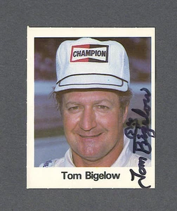 Tarjeta de carreras Indy 500 Avalon firmada por Tom Bigelow de 1981 - Imagen 1 de 2