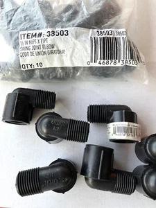 10qty Orbit 1/2" MIPT x FIPT Swing Joint Elbow For Sprinklers & Irrigation 90° - Picture 1 of 2
