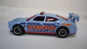 Hot Wheels Police Department Blue Dodge Charger Custom Real Riders - Picture 1 of 5