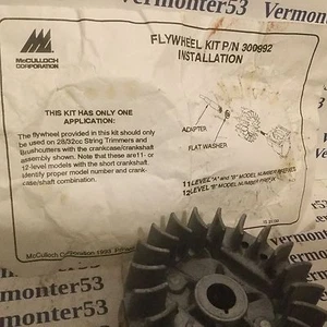 Original McCulloch Recortadora Cepillo Cortador Volante 300992 28 y 32cc Modelo 11 y 12 - Imagen 1 de 6