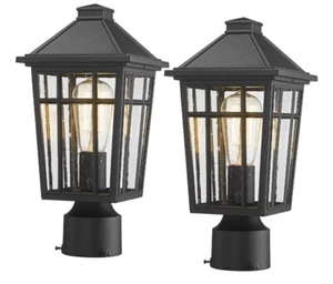 2er Pack Darkaway Außen Pfosten Leuchten Lampe Pfosten Leuchte, wasserdicht Aluminium - Bild 1 von 8