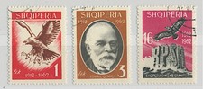 Albanien MiNr. 709 - 711  50 Jahre Unabhängigkeit