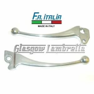 Vespa PX 125/150 (disc brake) POLISHED BALL END BRAKE / CLUTCH LEVERS FA ITALIA - Picture 1 of 2