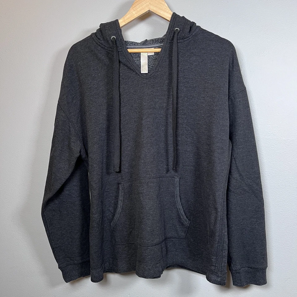 Sudadera pulóver de punto gris té verde con bolsillo canguro para mujer XXL Foto 1 de 4