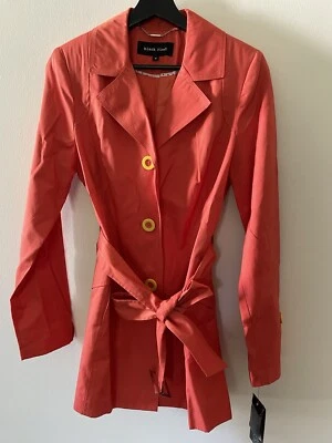 Black Rivet Women's Trench Coat Belted Lined Orange Size M - Image 1 of 4