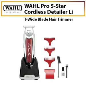 WAHL Pro 5-Star Cordless Detailer Li T-Wide Blade Hair Trimmer Shaver (#8171) - Picture 1 of 8