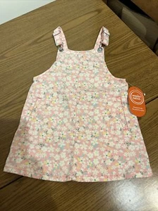Wonder Nation jumper dress Toddler Girls Size 3T. pink floral. NWT - Picture 1 of 10
