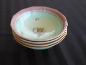 C-888 4 CalxWare Adams English Lowestoft Fruit Dessert Cereal Bowls - Picture 1 of 6