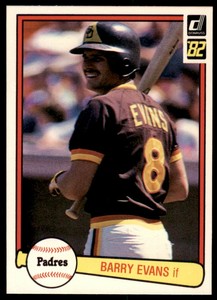 1982 Donruss Barry Evans . San Diego Padres #271