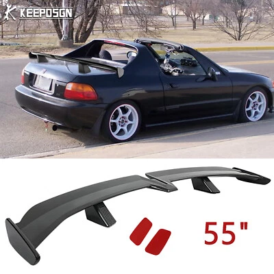 Alerón trasero 55" para Honda CRX cupé estilo PRO GT ala aspecto fibra de carbono Foto 1 de 4